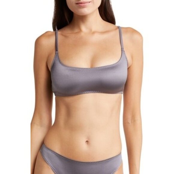 SKIMS Stretch Satin Scoop Neck Bralette + Cheeky Tanga Armor 4X - Picture 2 of 16